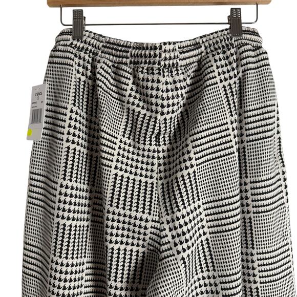 L*Space Sprinter Plaid Print Relaxed Fit Cream Black Jogger Sweatpants Size S - Picture 9 of 12